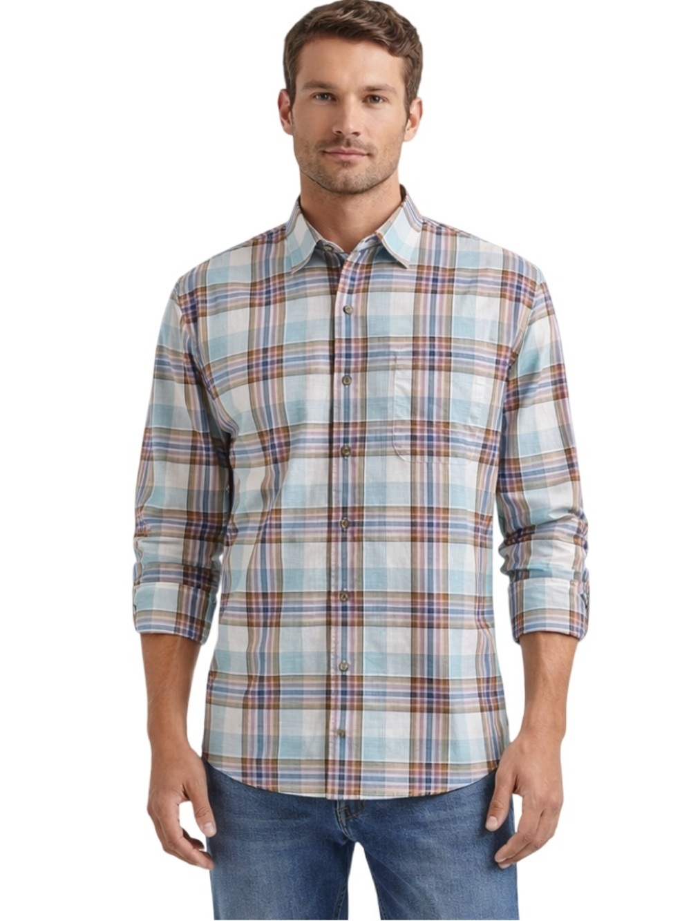 Johnnie-O Top Shelf Men’s Plaid Button Up Shirt Medium